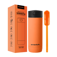Gobelet isotherme sous vide en acier inoxydable 350 ml avec couvercle anti-fuite, écologique, isolation thermique 6-12 heures, paille à visser, pour eau bouillante