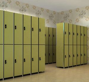 Feuille de stratifié haute pression phénolique colorée de 10mm 12mm panneau compact HPL pour le casier de GYM d'éducation scolaire avec la serrure codée - Product Image 3