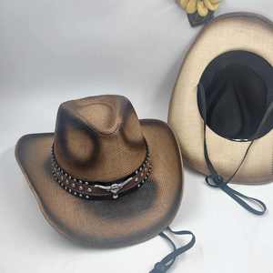 Chapeau de cowboy sombrero mexicain à bord retroussé de haute qualité avec bande décorative, idéal pour les voyages, la pêche, le ski, respirant et confortable – Offre spéciale - Product Image 5