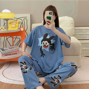 Sleepwear Sets 2025 <strong>Pyjamas</strong> Women's Summer Cartoon Two-Piece Short-Sleeved Pants Home Clothes Pajamas - Product Image 2