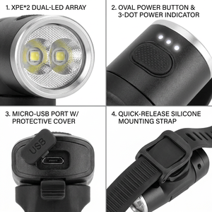 Nueva Luz Delantera para Bicicleta Recargable Tipo-C, LED Súper Brillante, Linterna para Ciclismo Nocturno <span class=keywords><strong>MTB</strong></span>, Resistente al Agua, con Batería - Product Image 3