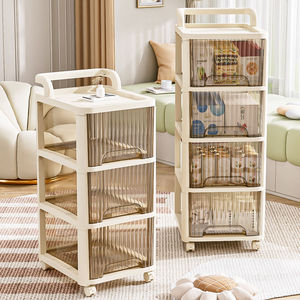 Cajones de Almacenamiento, Gabinete Móvil Multicapa para Uso Doméstico, Bajo la Mesa, con Ruedas, Forma Rectangular, Tipo Vertical - Product Image 4