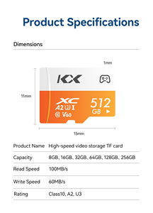 Prix d'usine en stock Carte SD TF A2 U3 V60 Classe 10 512 Go/1 To pour Smartphone, Appareil Photo Numérique, Tablette et Appareils Portables - Product Image 6
