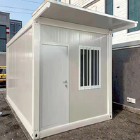Maison conteneur modulaire préfabriquée en panneaux sandwich d'acier, détachable, respirante, rectangulaire, moderne, de 20 pieds, pour villa, hôtel, secours 1