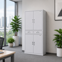 Lemari Arsip Kantor Ekintop Vintage Metal Dua Pintu Anti Api Berbahan Aluminium untuk Kantor