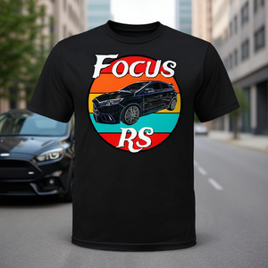 Focus Rs T-Shirt Noir avec motif de voiture, vêtements décontractés pour hommes - Product Image 3