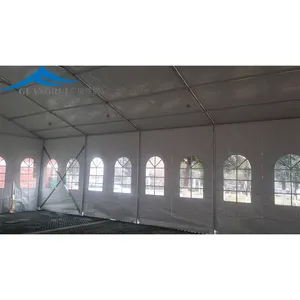 Grote Luxe Witte Pvc Vakbeurs Tent Buiten Kerkevenementen Magazijnen Commerciële Feesttent Wit Frame Binnenshuis Gebruik Buitenshuis