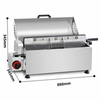 Machine à gaufres japonaises au gaz, rotative, pour Castella au miel, 45 trous, revêtement en téflon, pour vente de street food, texture Q