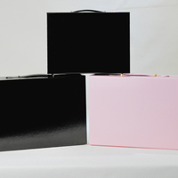 Cajas de Regalo Rígidas con Cierre Magnético Personalizadas, Forradas en Satén, Caja Negra de Lujo para Empaque de Pelucas, con Inserto de Tela de Satén