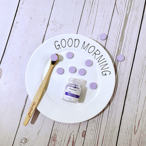 น้ำยาบ้วนปากแบบวีแกน<span class=keywords><strong>สี</strong></span><span class=keywords><strong>ม่วง</strong></span>มี<span class=keywords><strong>เม็ด</strong></span><span class=keywords><strong>ฟู่</strong></span>เพื่อดูแลช่องปากยาเคี้ยวออร์แกนิกออร์แกนิกสำหรับฟันโลโก้ที่กำหนดเอง - Product Image 2