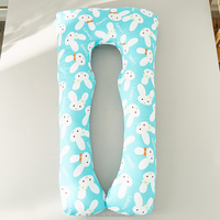 Bantal Ibu Hamil Bentuk U Nyaman dan Portabel dengan Sarung Katun Bermotif, Penyangga Seluruh Tubuh untuk Ibu Hamil, Alat Bantu Tidur