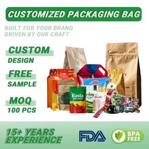 Sac à fond <span class=keywords><strong>plat</strong></span> en feuille d'aluminium personnalisé pochette à café debout refermable et durable à fermeture éclair fond <span class=keywords><strong>plat</strong></span> - Product Image 3