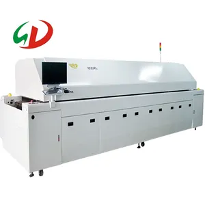 Máquina de solda SMT Reflow para linha LED, forno grande sem chumbo com 10 zonas de aquecimento, totalmente automática e inteligente