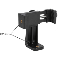 Support de téléphone portable universel à vis 1/4, rotatif à 360 degrés, en ABS, pour trépied et utilisation sur bureau