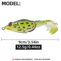 Leurre de surface rotatif Thunderfrog 9cm 13g avec hameçons pour Blackfish et Bass, à pattes rotatives et effet de griffe de grenouille, en métal, pour appât vivant