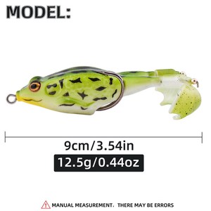 Señuelo de Pesca con Patas Giratorias, Cebo Artificial de Metal, Señuelo de Superficie, Thunderfrog Giratorio de 9 cm y 13 g con Anzuelos para Lubina y Pez Negro - Product Image 5