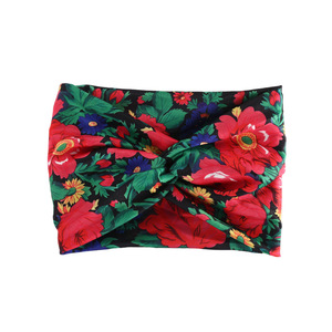 Nueva Diadema Ancha con Nudos, Diseño Floral Multicolor, Turbante Elástico, Accesorios Tradicionales para el Cabello de Mujer - Product Image 4