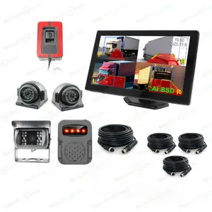 Ai Truck Bsd Dodehoek Monitor Systeem Voor-En Achterschermen Doorgaande Monitor Systeem 7 Inch Auto Monitor Voor Vrachtwagen 1080P