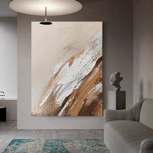 Abstract Oil <b>Painting</b> Rectangle Black <b>Frame</b> Handmade Modern Minimalist Living Room Sofa Background Wall Art - Product Image 3