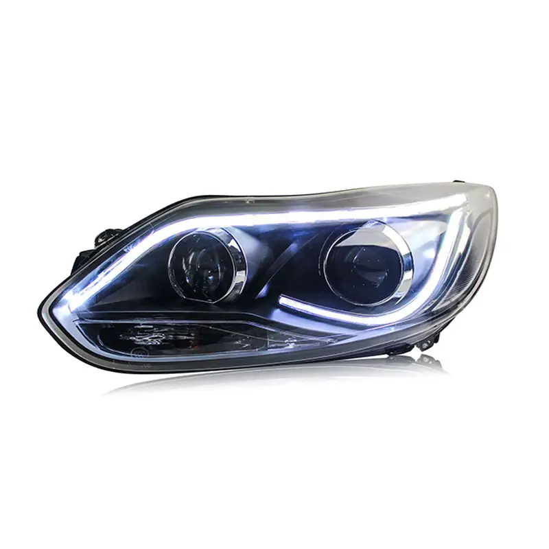 LED Car Headlight For BMW X1 2010-2015 year Modified Older X1 Headlamp Lens Angel Eye Daylight Laser Lights Automobile Assembly