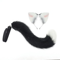 Ensemble serre-tête et queue de chat en peluche, accessoires de cosplay d'animaux, accessoires assortis pour festival