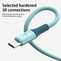 Cable de Carga y Transmisión de Datos USB Tipo C Micro para Teléfono, de Silicona Líquida 3 en 1, Color Verde, al Mejor Precio
