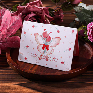 Cartes de vœux vierges à motifs floraux, cartes de remerciement avec pages intérieures, vente en gros, pour mariages, anniversaires, fêtes, fleuristes, cadeaux d'entreprise, impression personnalisée - Product Image 6
