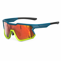 Lunettes de soleil sportives personnalisées avec logo, protection UV400, verres miroir, pour le cyclisme, la course à pied, le VTT et les sports de plein air
