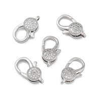Pandahall SHEGRACE 5 Pcs Pendentifs Breloques en Laiton Sans Nickel avec Fermoir Mousqueton