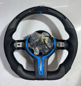 Volante YLD de Fibra de Carbono Real con Levas Anchas para <span class=keywords><strong>BMW</strong></span> M3 M4 F80 F82 E90 E91 E60 X5 F15 X6 F16 F10 F30 F32 F36 <span class=keywords><strong>F60</strong></span> - Product Image 3