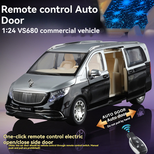 Modèle de voiture électrique en alliage <span class=keywords><strong>XHD</strong></span> 1:24 Benz VS680 avec télécommande, ouverture des portes, rebond et antichoc, jouet cadeau, collection de modèles - Product Image 2