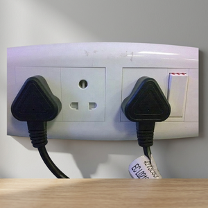 Customized 1M Indian Standard 3Pin Plug <b>Black</b> AC Extension <b>Cord</b> BS Male IEC Female End Consumer Electronics Computers OASIS - Product Image 3