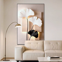 Vente en gros d'art mural encadré de style lumineux, art abstrait moderne, peinture en porcelaine cristalline pour la décoration murale du salon, de la chambre à coucher et du bureau
