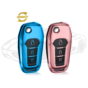 Innofit FOA1 ดีไซน์ใหม่ล่าสุดที่หุ้มกุญแจสำหรับ <span class=keywords><strong>Ford</strong></span> Mondeo <span class=keywords><strong>Everest</strong></span> Focus Ecoboost Ranger อุปกรณ์ตกแต่งภายในรถยนต์หลาก<span class=keywords><strong>สี</strong></span> - Product Image 1