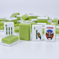 Masque Thème Style National, Ensemble de Mahjong de Luxe Style Américain, Acrylique Haut de Gamme 4 Couches, Taille Personnalisée, Étanche, Portable, Original