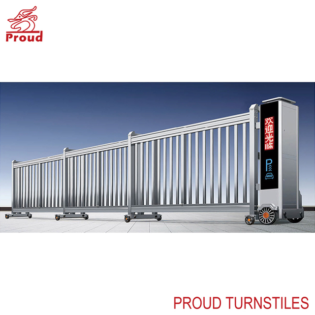 The PROUD Industrial Aluminum Alloy Automatic Sliding Gate with Smart Electric Motor for Apartment Driveway Entry or Main Gate