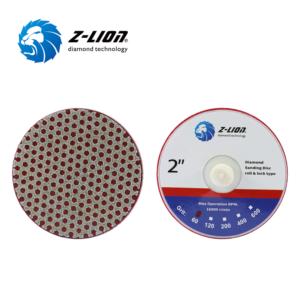 Đĩa mài kim cương Z-LION Diamond Roll Lock 2 inch, mạ điện, thay nhanh, dùng cho đá, gốm, kính, mài nhanh, chỉ có đĩa - Product Image 1