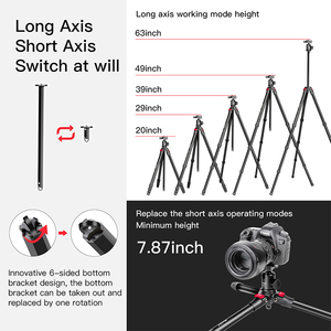 Manbily-YS-254 compacto de aluminio para teléfono móvil, <span class=keywords><strong>Mini</strong></span> trípode compacto de viaje con cabeza de bola de 360 grados, sin espejo - Product Image 2
