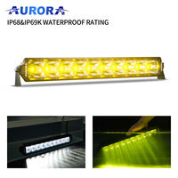 Barre lumineuse LED AURORA double rangée de couleur blanche et jaune Barre lumineuse LED 10 "20" 30 "40" 50 pouces Slim ATV UTV Car Offroad Led Light Bar