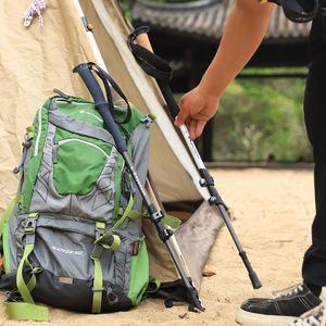 Outdoor Trekking Pole Super <b>Light</b> Aluminum Alloy Telescopic Folding Anti Slip Hiking Walking <b>Stick</b> Universal Outdoor Equipment - Product Image 2