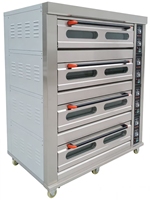 Oven Listrik Komersial 2 Dek dengan 4 Loyang & Rak Kontrol Digital 380V untuk Memanggang Roti Pizza Kue Harga Bagus
