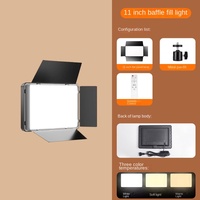Lumière de photographie en direct pour téléphone portable, vente chaude, lumière de studio portable professionnelle pour extérieur, diffuseur plat de 11 pouces, 35W, 220V