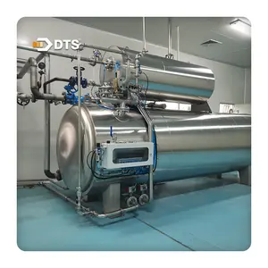 DTS semprotan air otomatis mesin retor tipe Batch sterilisasi susu kelapa dan kacang