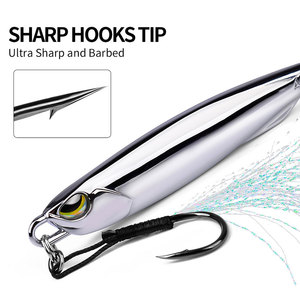 TOPIND Esca Artificiale Rigida di Alta Qualità in Lega di Zinco Lucida con Stampa di Perch Warbler e Striscia Bianca, per la Pesca a Fiume di Sgombri - Product Image 4