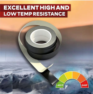 Pita Kain Asetat Tahan Panas Suhu Tinggi UL510, Anti Api, Isolasi Pipa, Hitam, Gulungan Pita Pengikat Kabel - Product Image 5