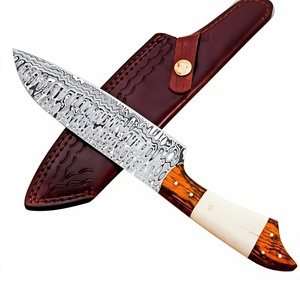 Top Sale OEM ODM Damascus Steel Hunting <b>Knife</b> Every Day Fixed Blade <b>Bone</b> <b>Handle</b> <b>Knives</b> for Sale in Low price - Product Image 4