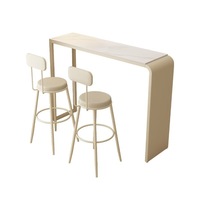 Table haute en bois massif de luxe légère pour la maison salon cuisine cloison latérale balcon table haute murale pour petits appartements