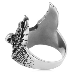 yunnique Eagle <b>Titanium</b> Steel <b>Ring</b> Silver Men's Fashion Jewelry Animal Zodiac Design Gift - Product Image 4