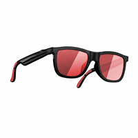 Lunettes de soleil électrochromiques à 3 niveaux de teinte, haut-parleurs audio haute fidélité, réglage du volume sur le côté droit, lunettes en silicone antidérapantes