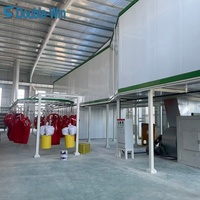 Ligne de revêtement en poudre automatique à pompe contrôlée par PLC avec filtre multi-étages pour cadre métallique de remorque agricole